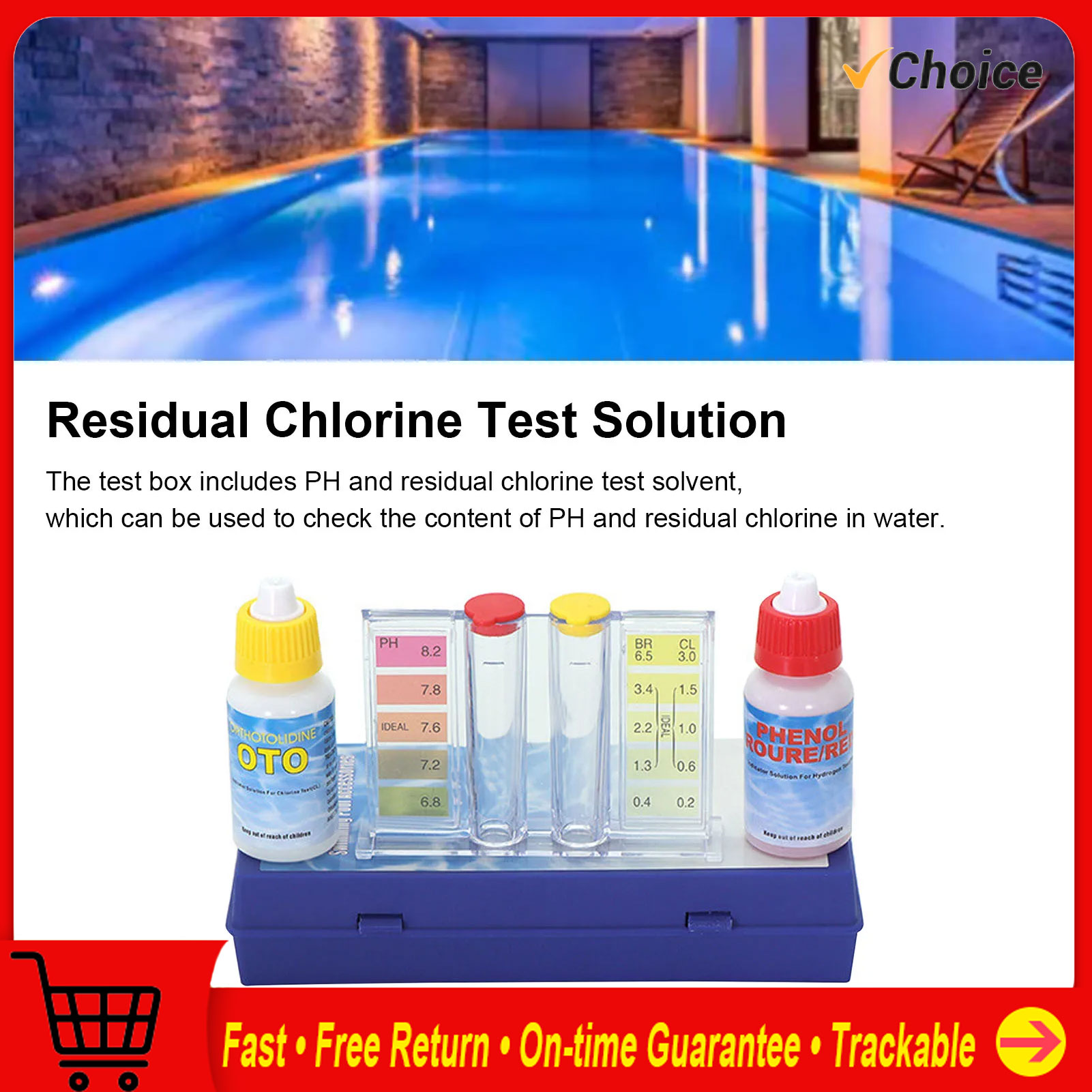 Marine Aquarium Water Test Kit - Soluzione per test della qualità dell'acqua