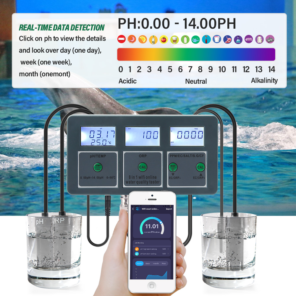 Yieryi WiFi Tuya Smart PH ORP  - Marine Aquarium Water Test Kit recensione e prezzo